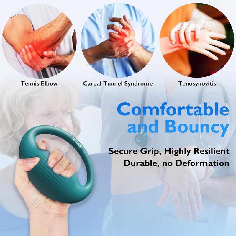 FitBeast Hand Exercise Balls - 3 Resistance Levels Stress Balls for Adults, Squeeze Balls for Hand Therapy, Rehabilitation, Arthritis, Muscle Building - Image 4
